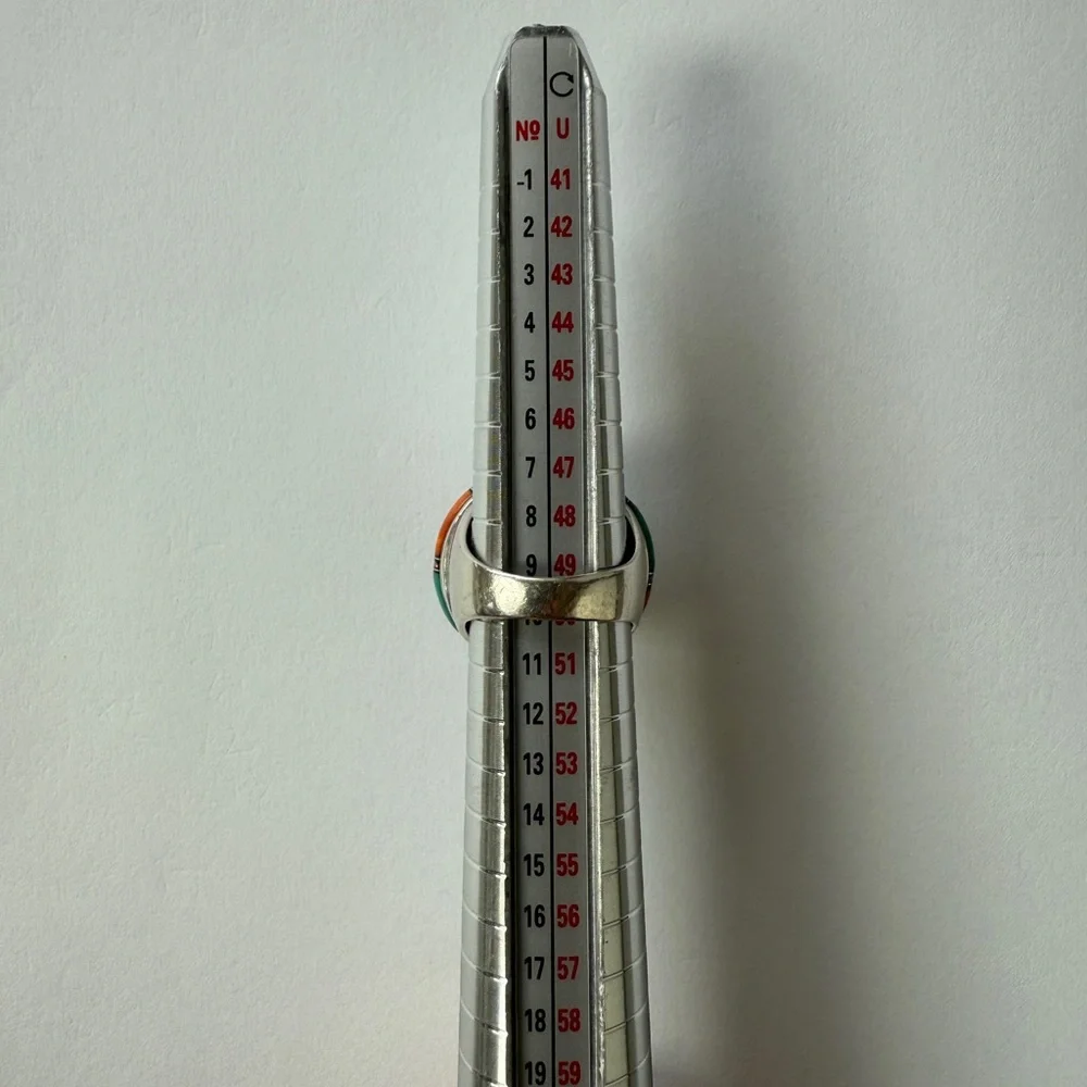 Genuine Turquoise & Sterling Sliver Native American Handmade Ring - Picture 8 of 9